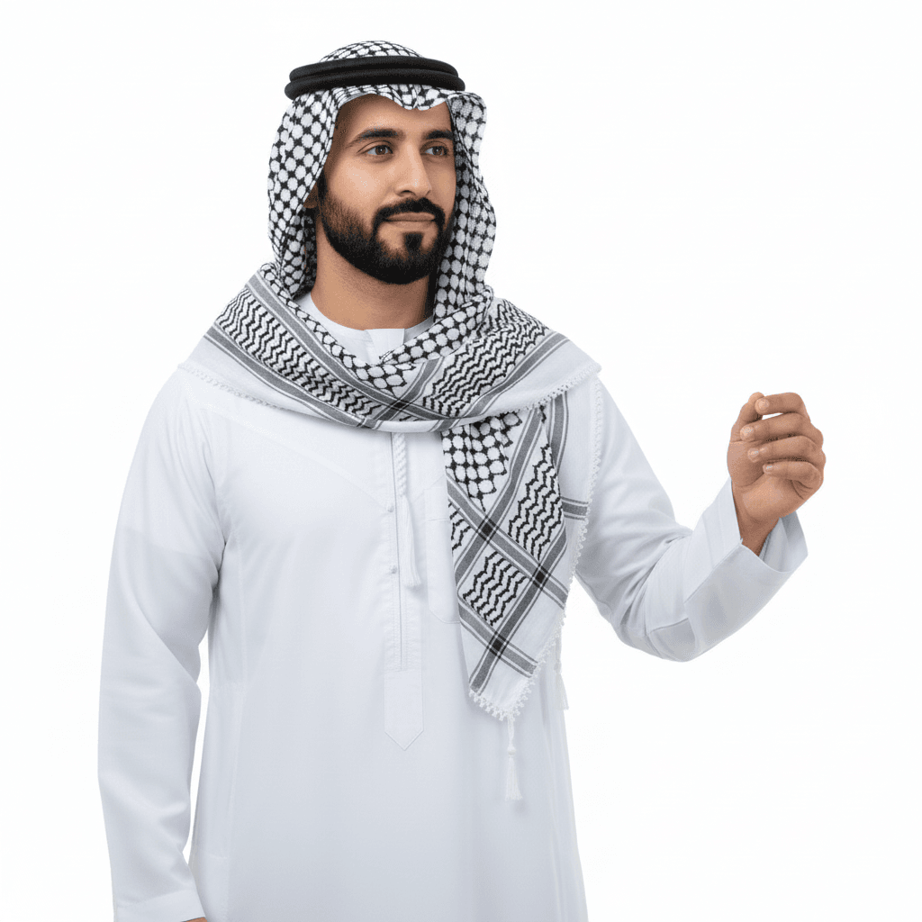 كوفية السنام هدب دبوس - الصورة 6