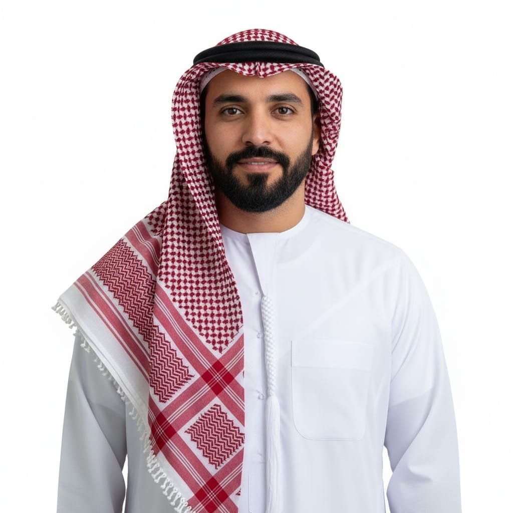 شماغ السنام بزرة الرمان يدوي