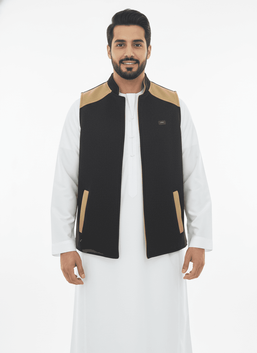 صدرية جوخ دبل فيس بدون سحاب - الصورة 3